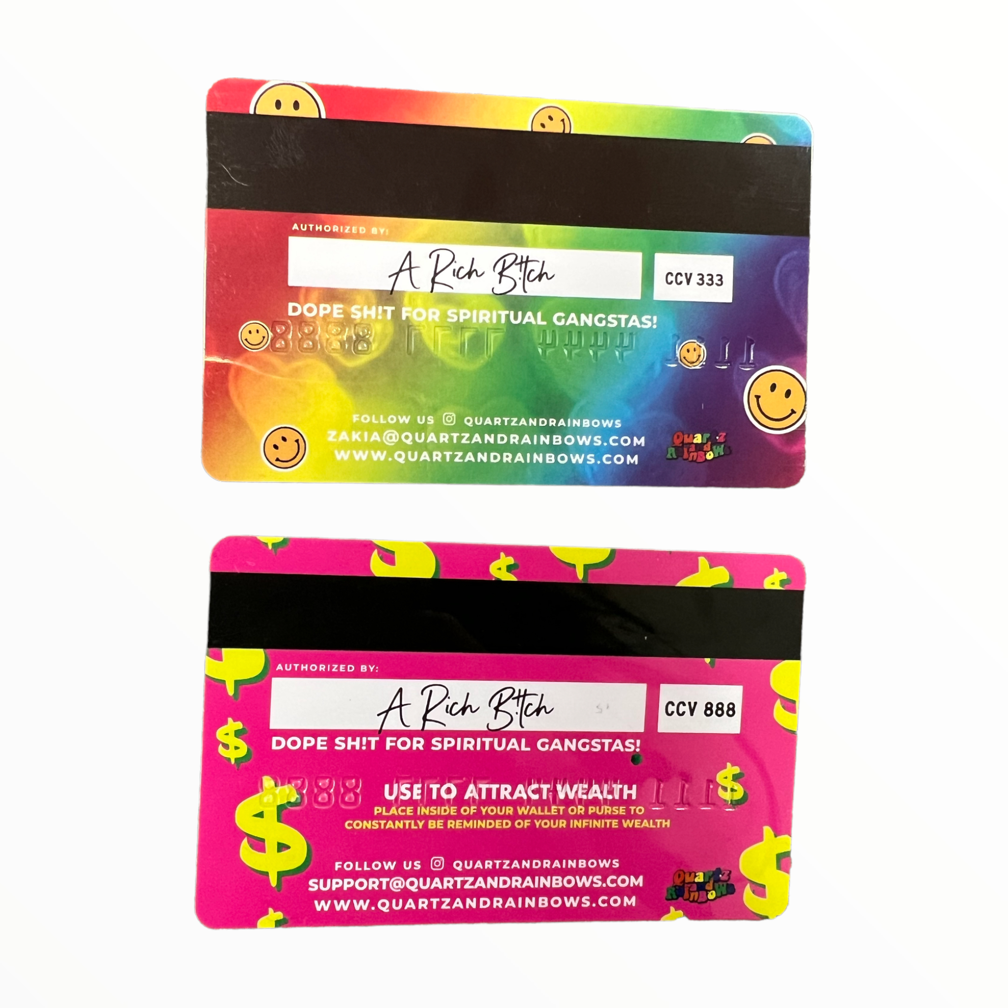 Quartz & Rainbows Manifestation Cards (Pack of 5)